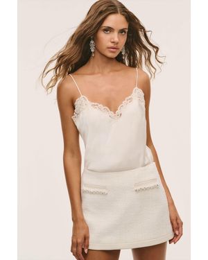 LoveShackFancy Rhonna Tweed Mini Skirt For - White