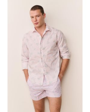 LoveShackFancy Mr Fancy Hudley Floral Shirt For - Pink