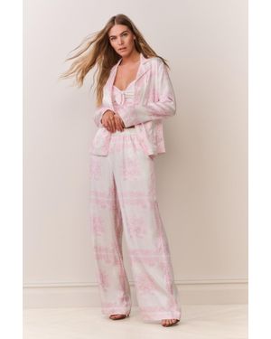 LoveShackFancy Helia Bandana Toile Print Pant For - Pink
