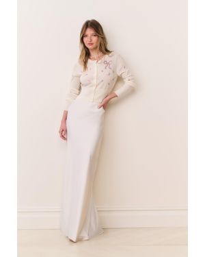 LoveShackFancy Maurine Satin Maxi Skirt For - Natural