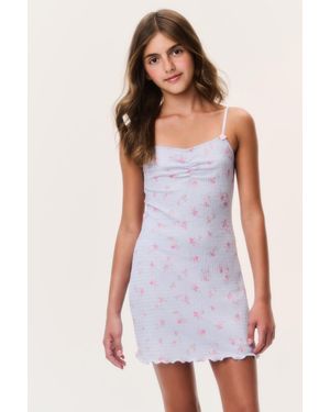 LoveShackFancy Tween Floral Jersey Langer Dress For - White