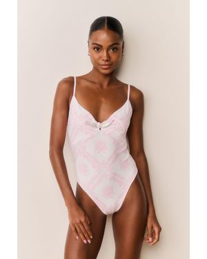 LoveShackFancy Zyra One-Piece Toile Print Swimsuit For - Brown