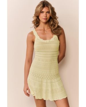 LoveShackFancy Darlena Fine Pointelle Knit Mini Dress For - Natural
