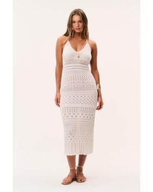 LoveShackFancy Massie Crochet Midi Dress For - Pink