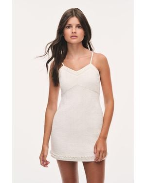 LoveShackFancy Tween Sue Embellished Tweed Dress For - White