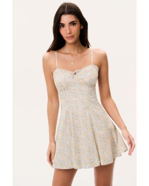 LoveShackFancy Made With Liberty Fabrics Shai Mini Dress For - White
