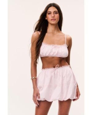 LoveShackFancy Elsbeth Cotton Bubble Skirt For - Pink