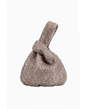 LoveShackFancy Aino Sequin Lace Mini Purse For - Brown