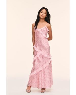 LoveShackFancy Tween Silk-Blend Mini Rialto Dress For - Pink