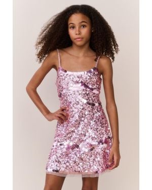 LoveShackFancy Tween Liria Sequin Mini Dress For - Pink