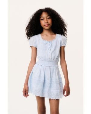 LoveShackFancy Tween Mini Sani Skirt For - White
