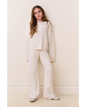 LoveShackFancy Tween Shalley Pant Cable Knit Pants For - Natural