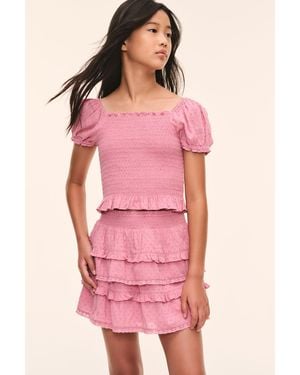 LoveShackFancy Tween Fabielle Top For - Pink