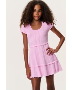 LoveShackFancy Tween Stretch Pointelle Jovie Dress For - Pink