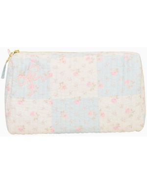 LoveShackFancy Octavia Floral Patchwork Pouch For - Pink
