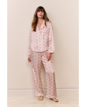 LoveShackFancy Fanciful Polo Pj Set For - Pink