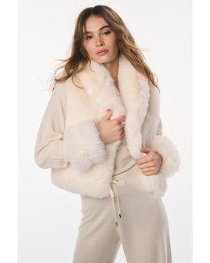 LoveShackFancy X Max&Moi Verena Faux Fur Vest For - Natural
