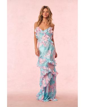 LoveShackFancy Rialto Pastel Ruffle Maxi Dress For - Pink