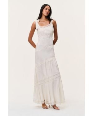 LoveShackFancy Andresy Silk Asymmetrical Maxi Dress For - Natural