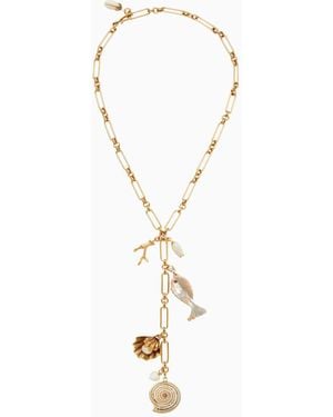 LoveShackFancy Brinker+Eliza Shell Beach Y Necklace For - White