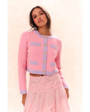 LoveShackFancy Elif Cardigan For - Pink