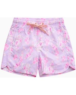 LoveShackFancy Mr Fancy Kai Heirloom Print Swim Shorts For - Pink