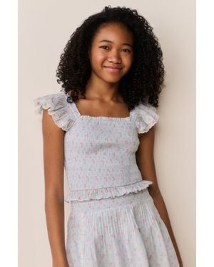 LoveShackFancy Tween Jeanna Floral Cotton Top For - Multicolor