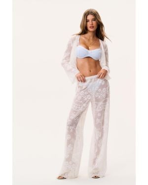 LoveShackFancy Jessia Lace Cover-Up Pant For - Pink