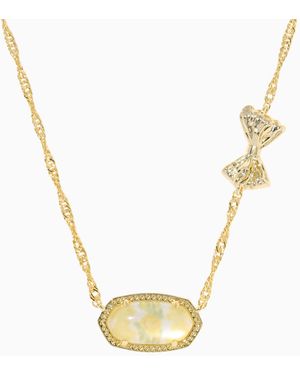 LoveShackFancy Kendra Scott X Sun Glow Bow Elisa Necklace For - Metallic