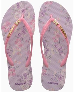 LoveShackFancy X Havaianas Slim Flip Flops For - Pink