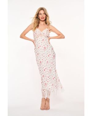 LoveShackFancy Bristelle Floral Maxi Slip Dress For - Pink