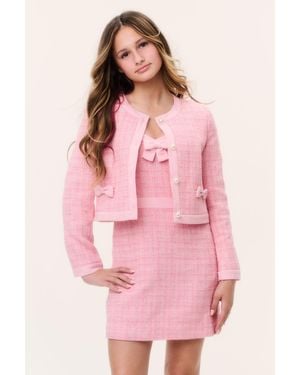 LoveShackFancy Tween Tweed Palomina Jacket For - Pink
