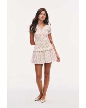 LoveShackFancy Tween Banson Smocked Mini Dress For - Natural