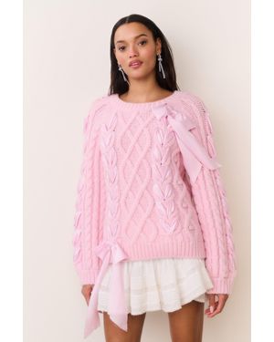 LoveShackFancy Kloss Pullover Sweater - Pink
