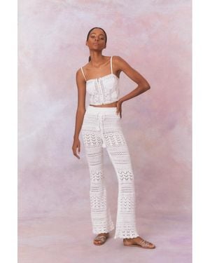 LoveShackFancy Fosta Crochet Pants For - Pink