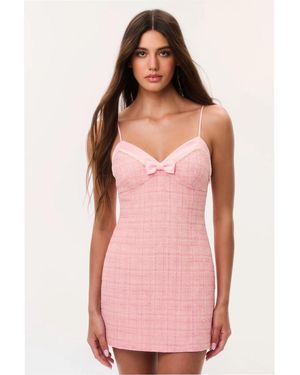 LoveShackFancy Florencio Tweed Mini Dress For - Pink