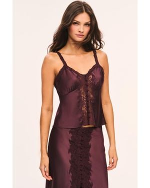 LoveShackFancy Effy Satin And Lace Cami For - Pink