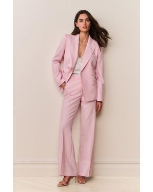 LoveShackFancy Amberelle Wool-Blend Trouser For - Pink