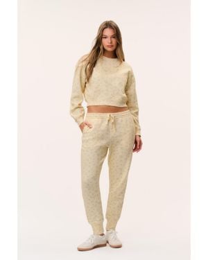 LoveShackFancy Lolana Ditsy Floral Sweatpant For - Natural