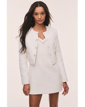 LoveShackFancy Alphie Tweed Jacket For - White