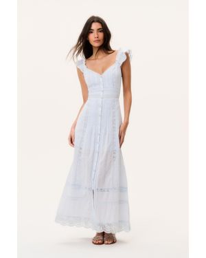 LoveShackFancy Kailette Cotton Maxi Dress For - White