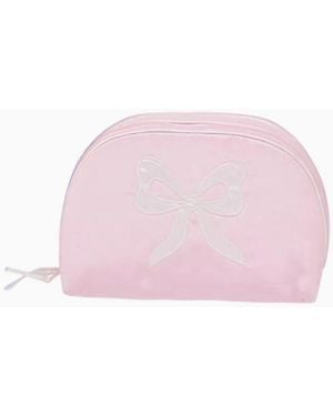LoveShackFancy Walker Valentine Double Zip Cosmetic Bag For - Pink