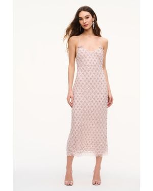 LoveShackFancy Livi Floral Embellished Midi Dress For - Pink
