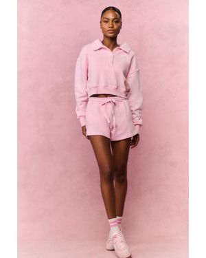 LoveShackFancy Abrah Fleece Shorts For - Pink
