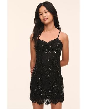 LoveShackFancy Tween Embellished Lace Jetta Dress For - Black