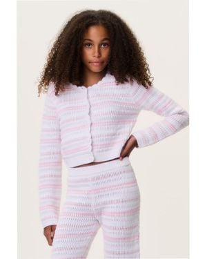 LoveShackFancy Tween Amarilly Crochet Cardigan For - Pink