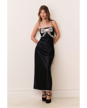 LoveShackFancy Isolie Lace Bow Crepe Maxi Dress For - Multicolor