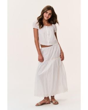 LoveShackFancy Tween Cotton Lace Norael Skirt For - Natural