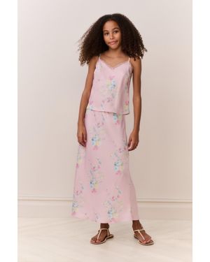 LoveShackFancy Tween Kalo Floral Maxi Skirt For - Pink