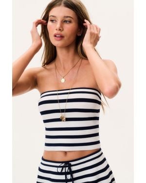 LoveShackFancy Rowen Stretch Knit Tube Top For - Black